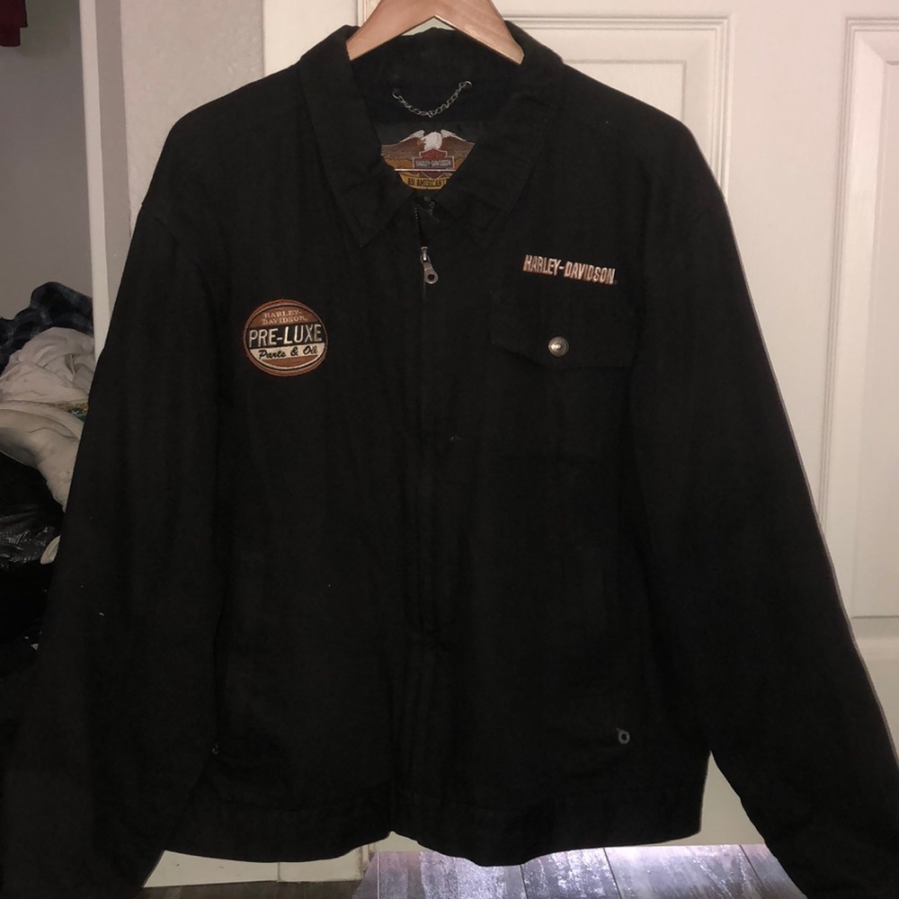Vintage Men Harley Davidson Utility Jacket